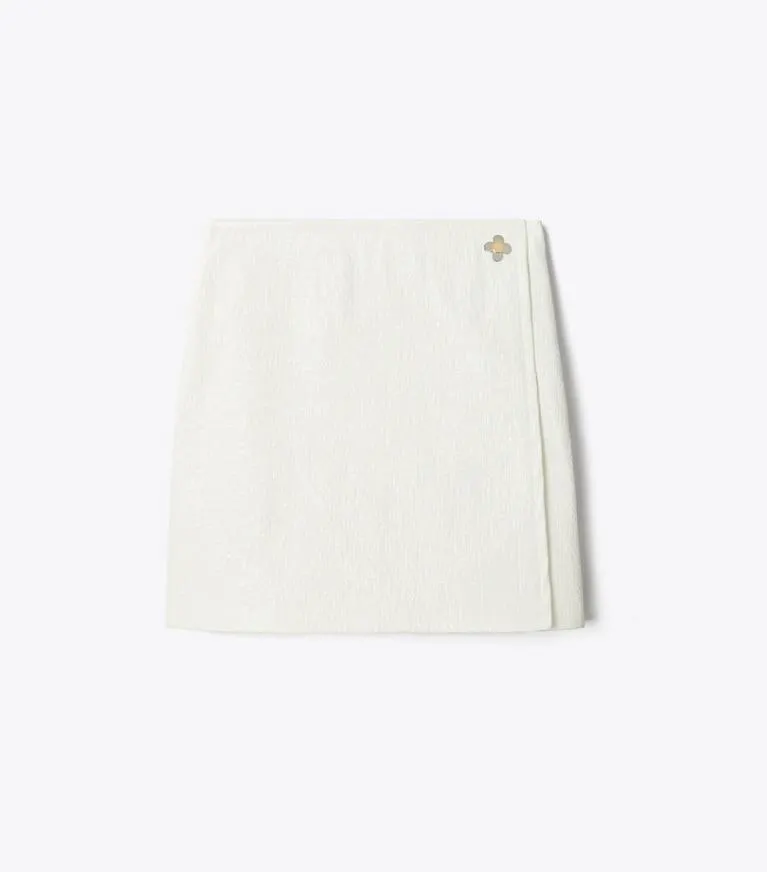 FAUX CRINKLE LEATHER SKIRT