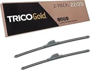 TRICO Gold™ (18-2220) 22 & 20 Inch Pack of 2 Automotive Replacement Windshield Wiper Blades for My Car Super Premium All Weather Beam Blade for Select Vehicle Models