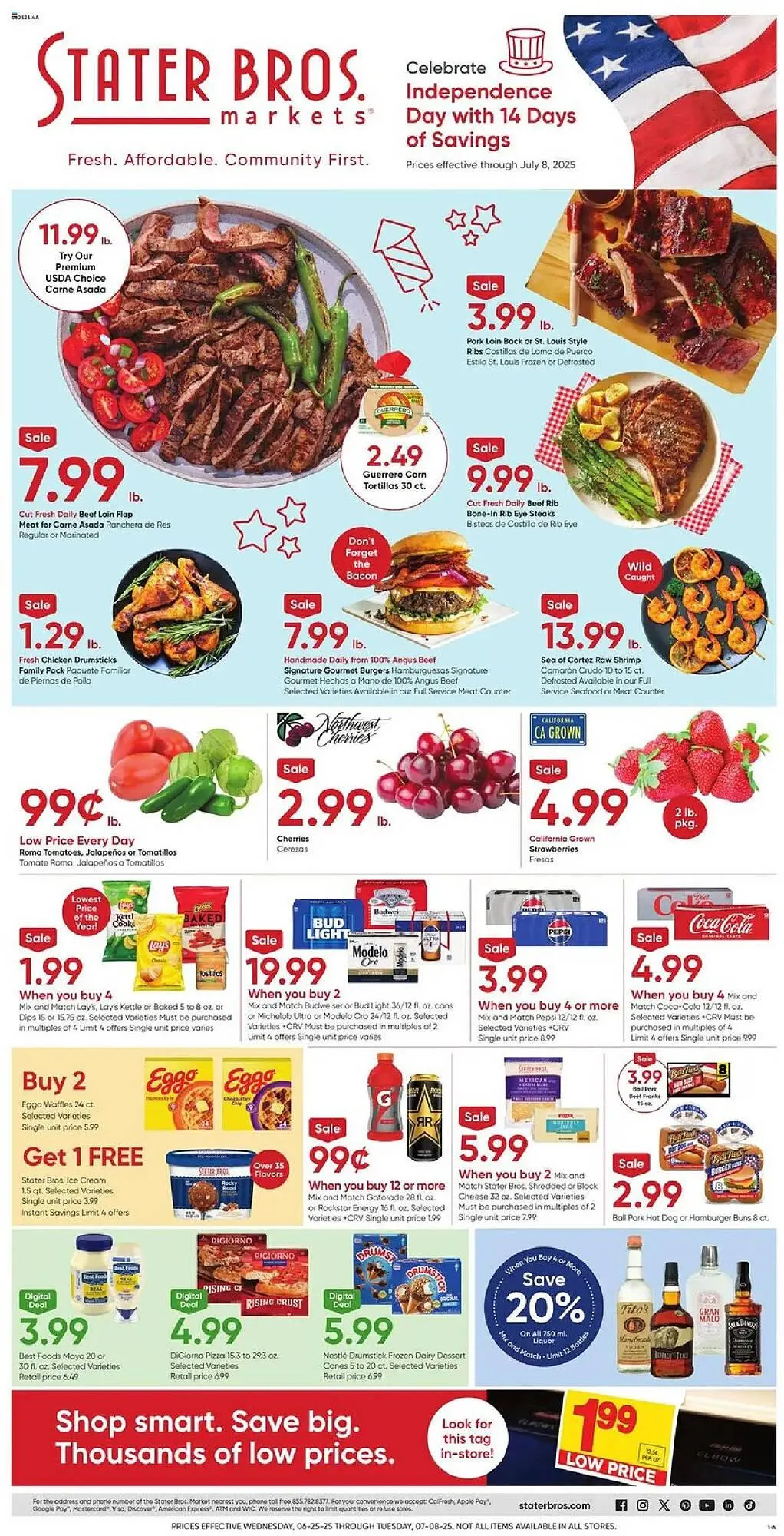 Weekly ad Stater Bros Weekly Ad from June 25 to July 8 2025 - Page 1