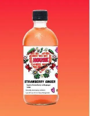 House Kombucha, Kombucha Strawberry Ginger