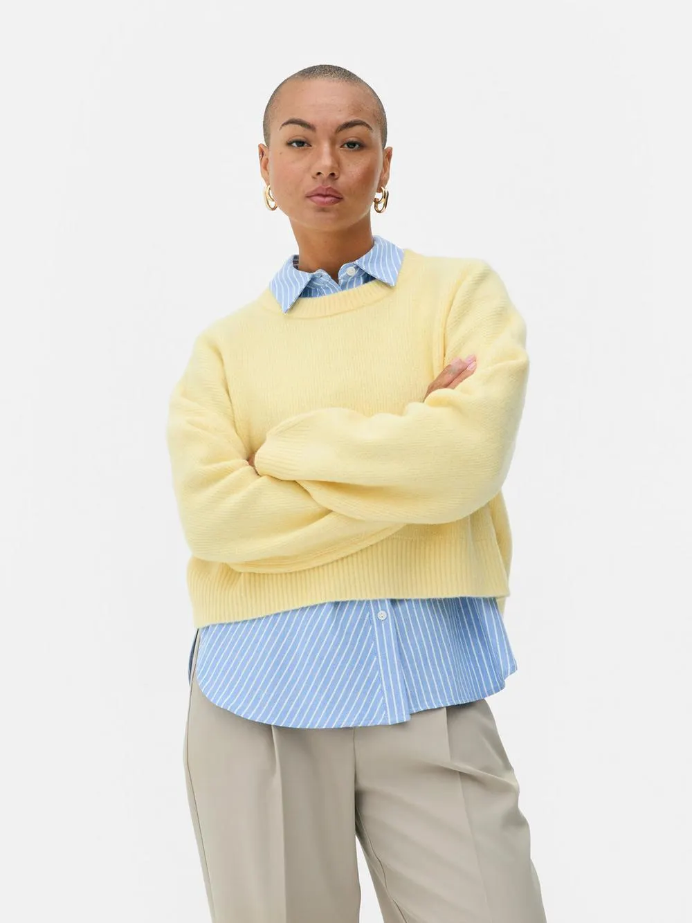 Maglione corto oversize basic