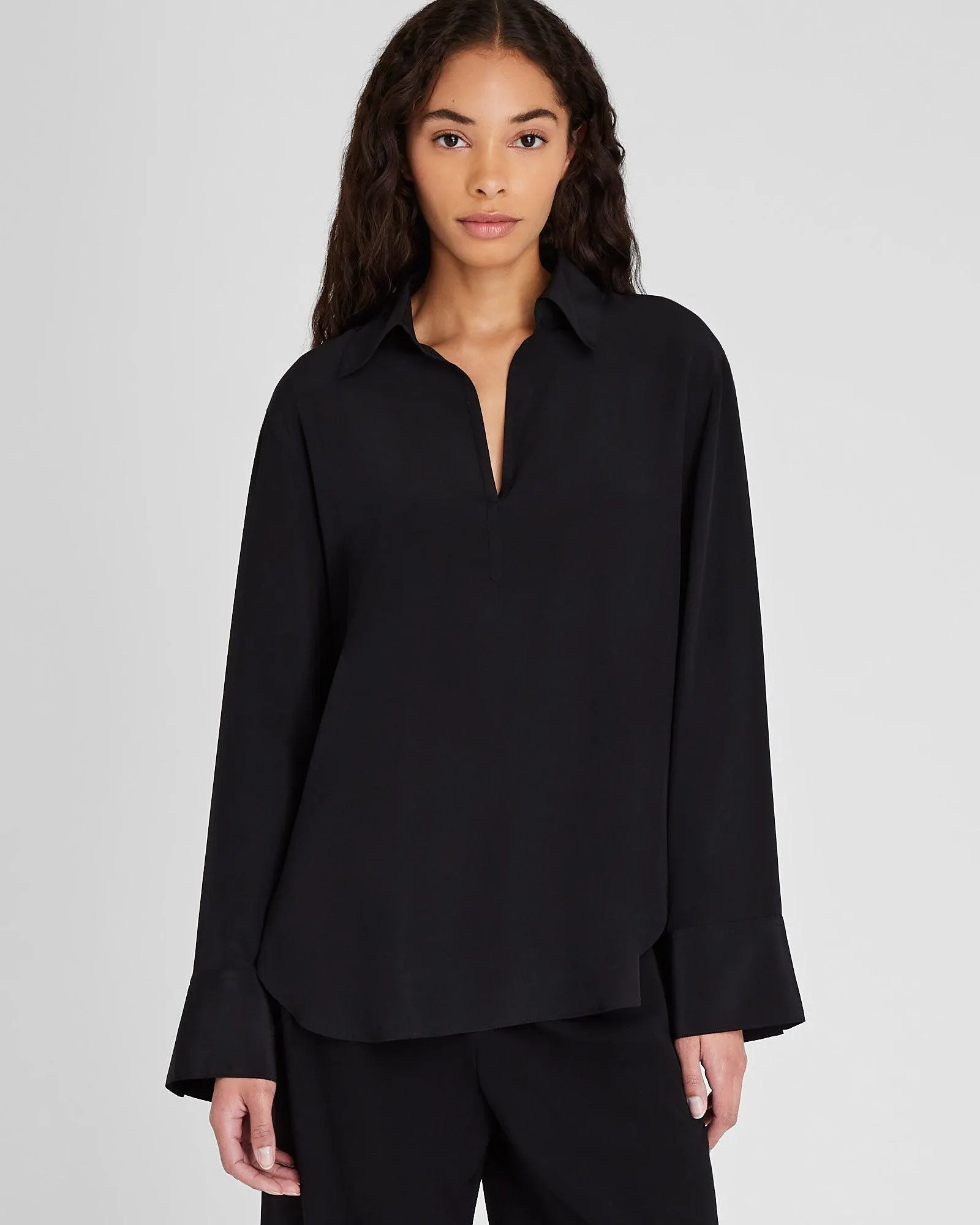 Silk Popover Shirt