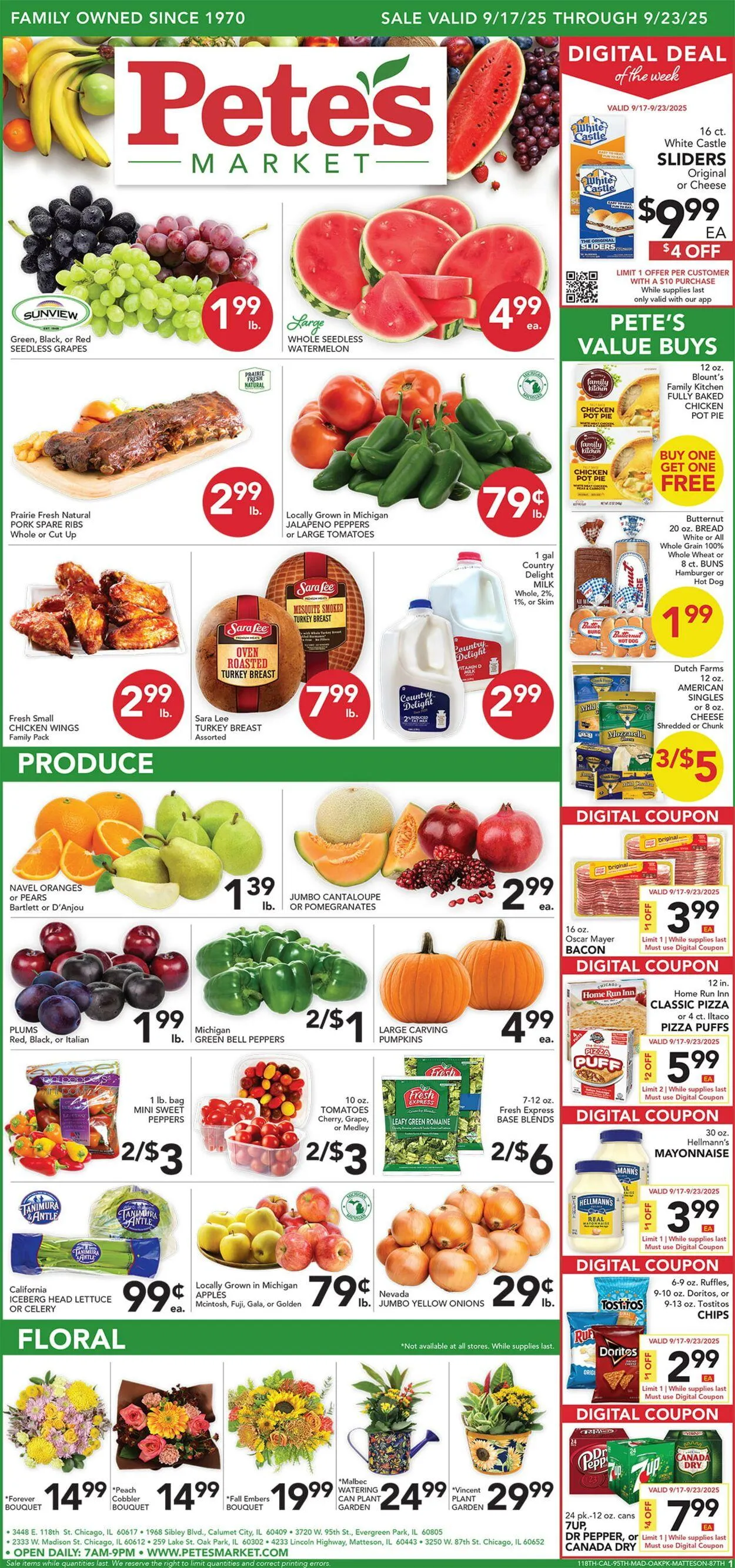 Weekly ad Pete's Fresh Market Current weekly ad from September 17 to September 23 2025 - Page 1
