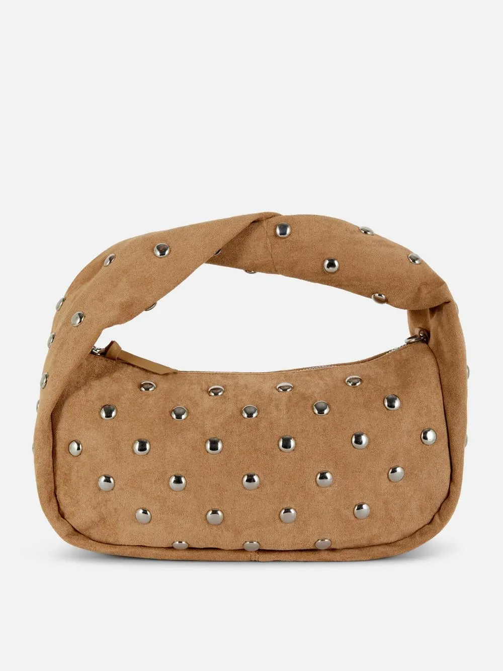 Faux Suede Studded Grab Bag