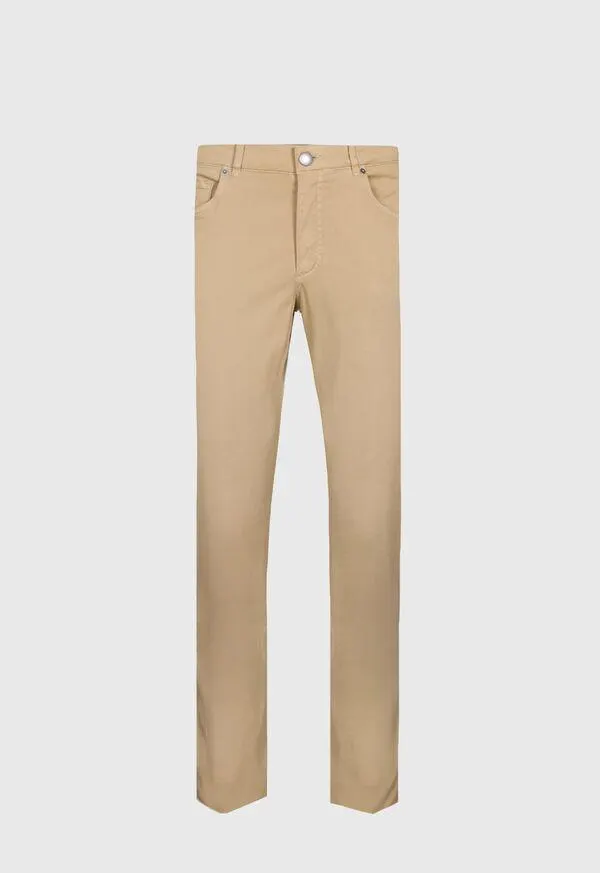 Cotton & Silk Five Pocket Pant
