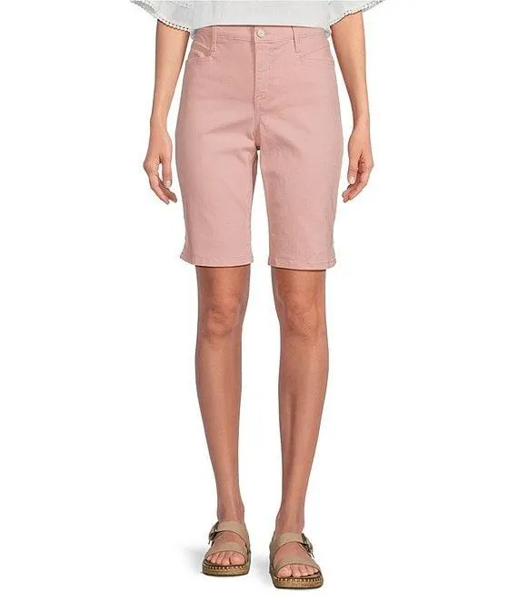 Chelsea Stretch Denim High Rise Bermuda Shorts