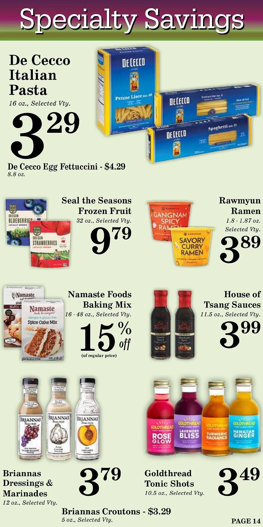 Weekly promotion Harvest Foods weekly ad spanning from September 3 to September 30 2025 - Page 15 for Catalogue 365
