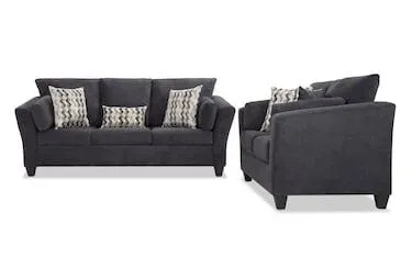 Virgo Charcoal Sofa & Loveseat