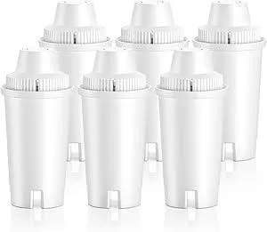 Replacement Filter for Brita Water Pitchers and Dispensers OB03 Metro Everyday UltraMax Classic 35557, Mavea 107007, Grand, Lake, NSF Certified, BPA-Free, 6 Pack
