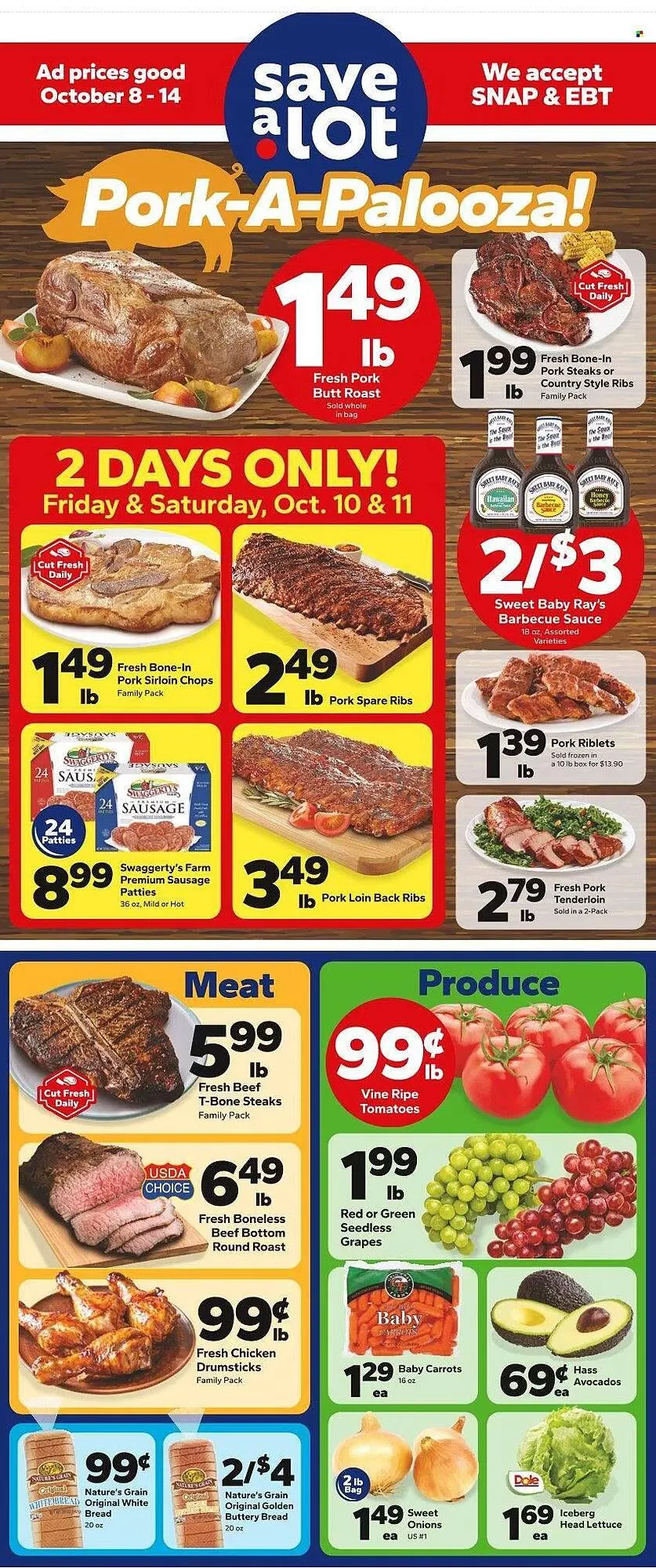 Weekly ad Save a Lot weekly ad from October 8 to October 14 2025 - Page 1