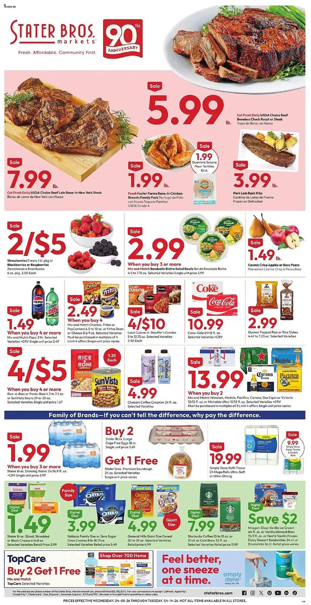 Weekly ad Stater Bros weekly ad from April 8 to April 14 2026 - Page 1