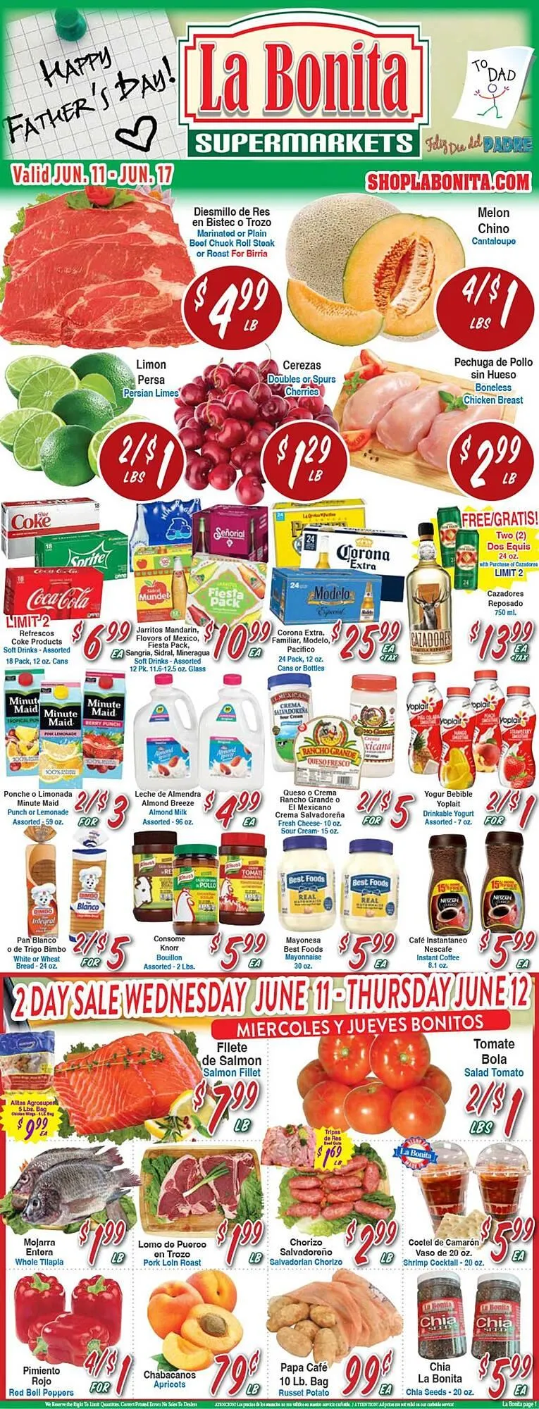 Weekly ad La Bonita Supermarkets Weekly Ad from June 11 to June 17 2025 - Page 1