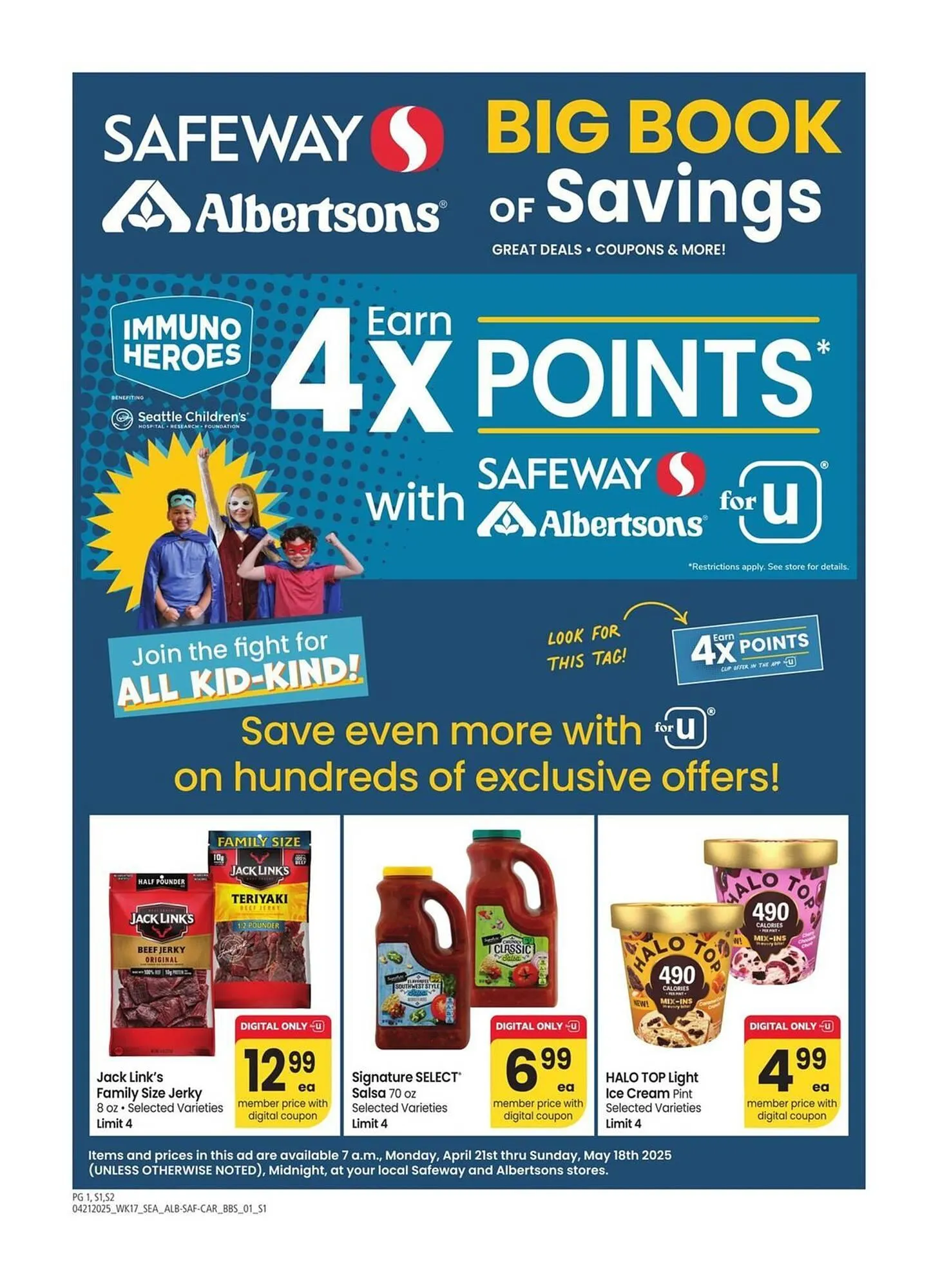 Weekly ad Albertsons Weekly Ad from April 21 to May 18 2025 - Page 1