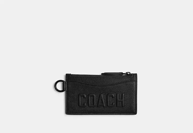 Zip Card Case With Coach Graphic