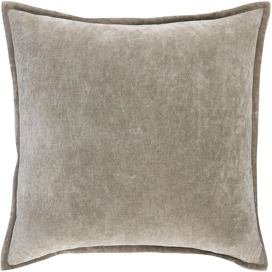 Livabliss Karling 22-in x 22-in Taupe Square Indoor Decorative Pillow