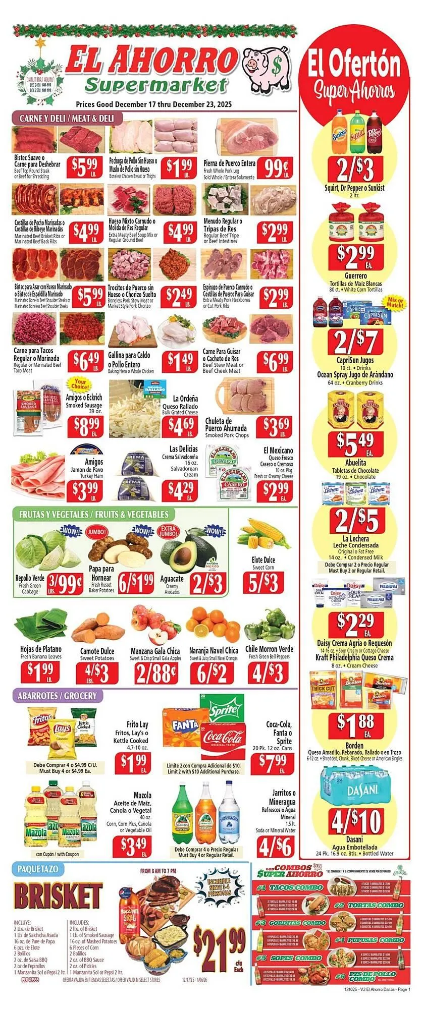 Weekly ad El Ahorro weekly ad from December 17 to December 23 2025 - Page 1