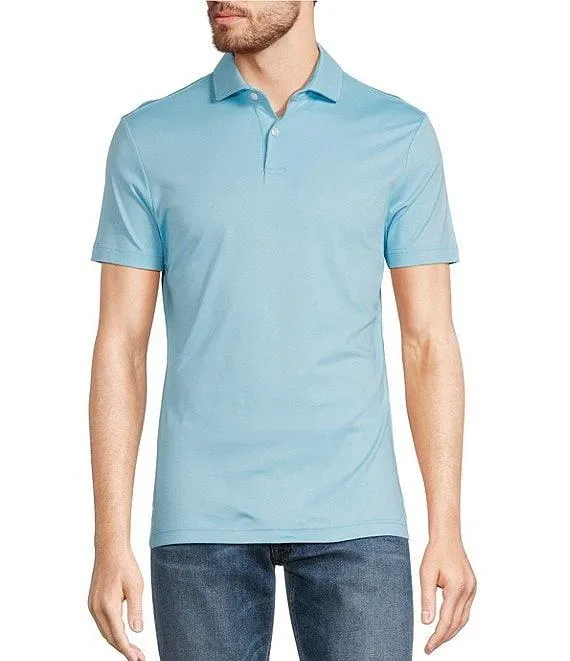 Liquid Luxury Slim Fit Solid Interlock Short Sleeve Polo Shirt