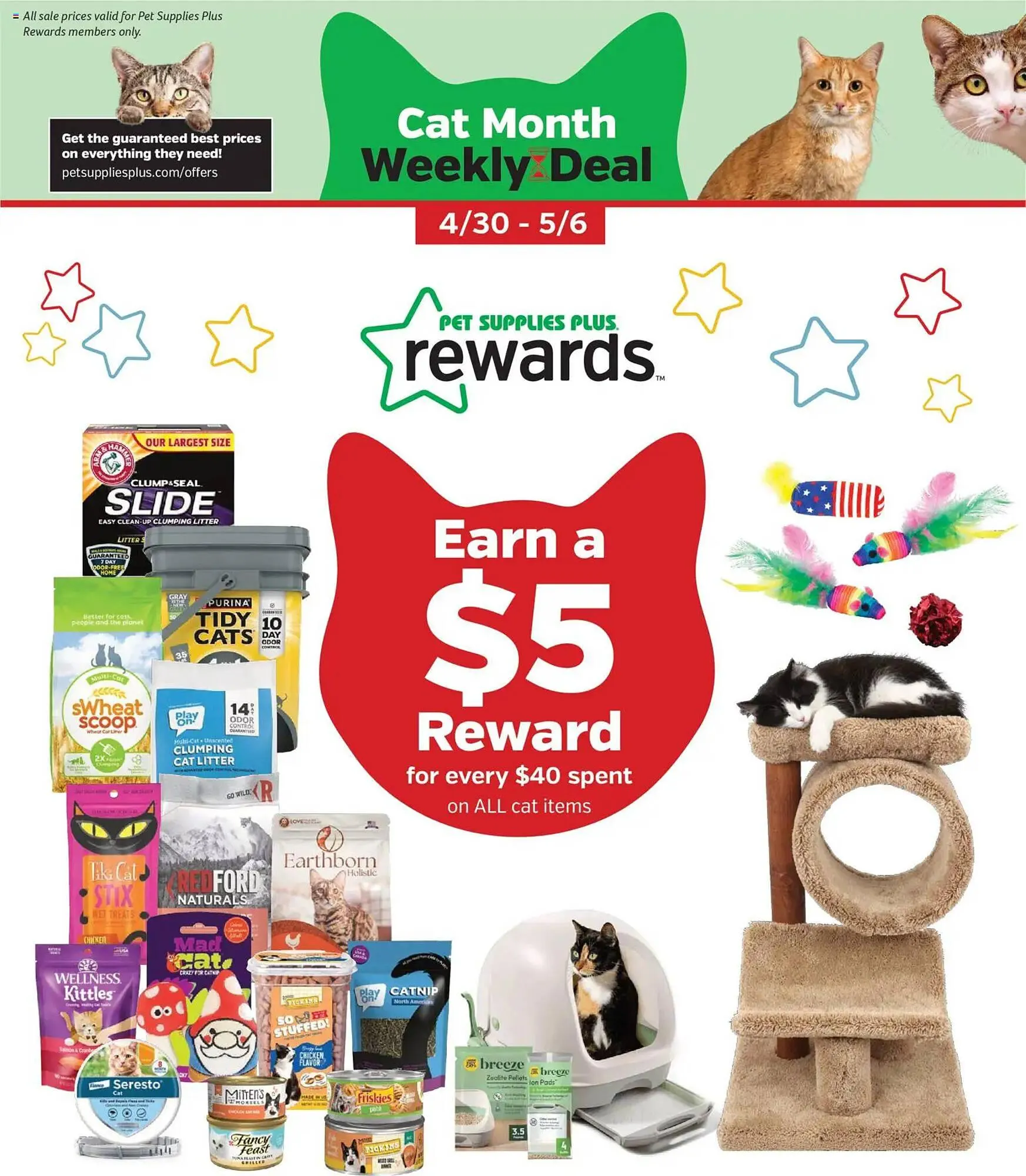 Weekly promotion Pet Supplies Plus flyer spanning from April 30 to May 6 2026 - Page 1 for Catalogue 365