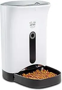 Arf Pets Automatic Pet Feeder Food Dispenser for Dogs, Cats & Small Animals – Features Distribution Alarms, Portion Control & Voice Recording – Timer Programmable Up to 4 Meals a Day