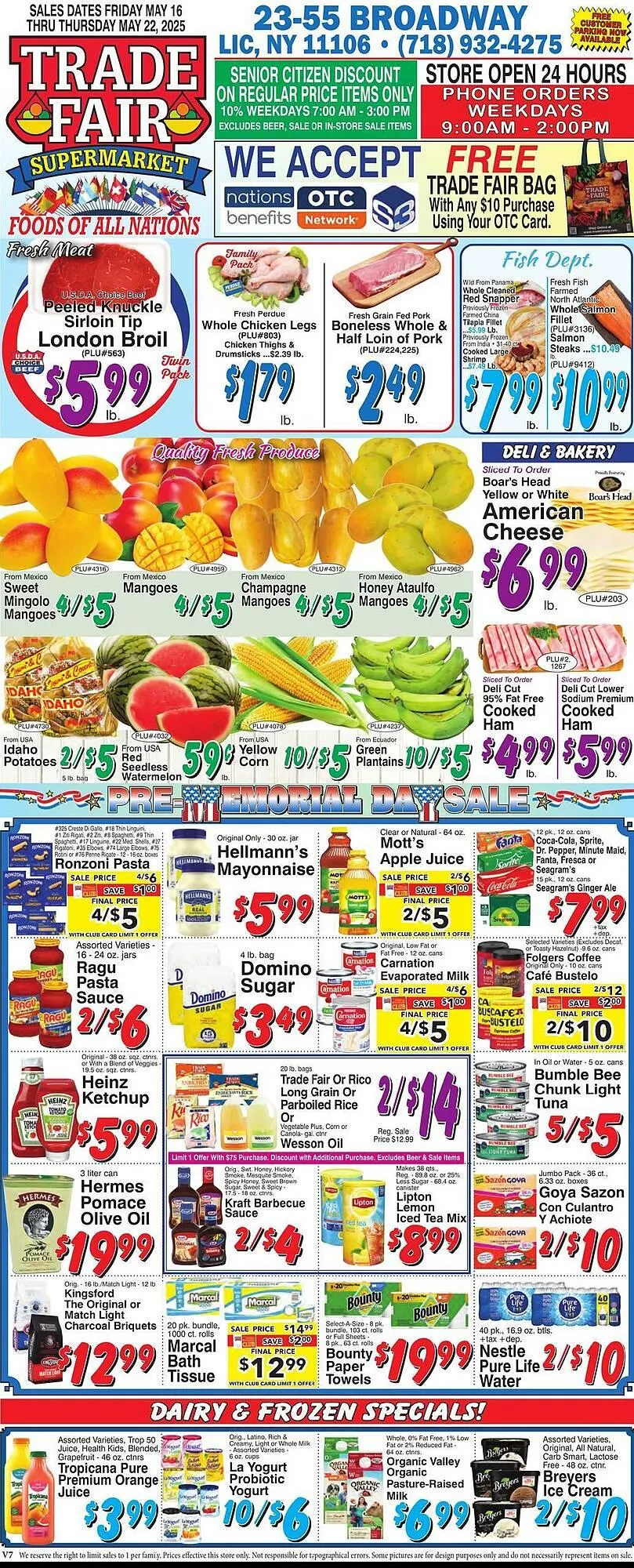 Weekly ad Trade Fair Supermarket Weekly Ad from May 16 to May 22 2025 - Page 1