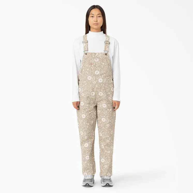 Women's Ellis Floral Duck Canvas Overalls