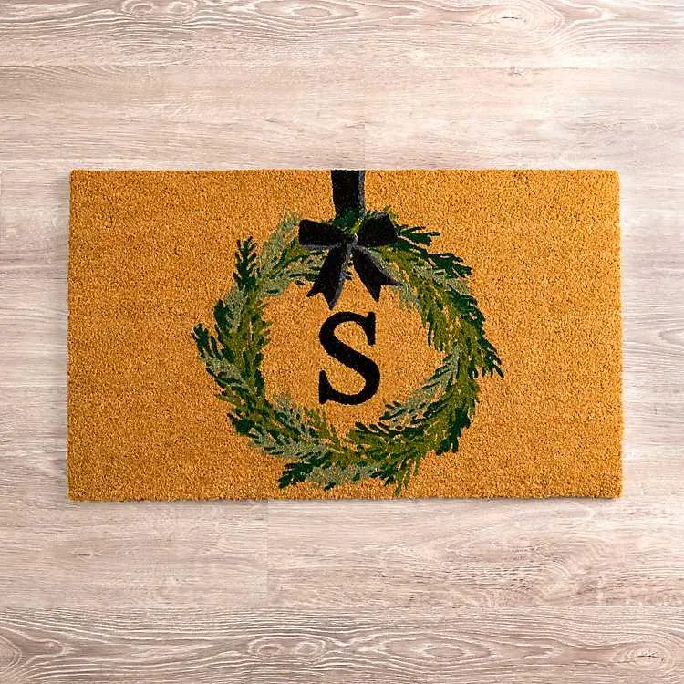 Monogram S Wreath Doormat