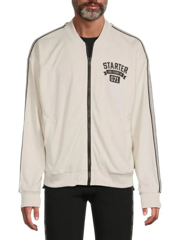 Logo Baseball Collar Jacket