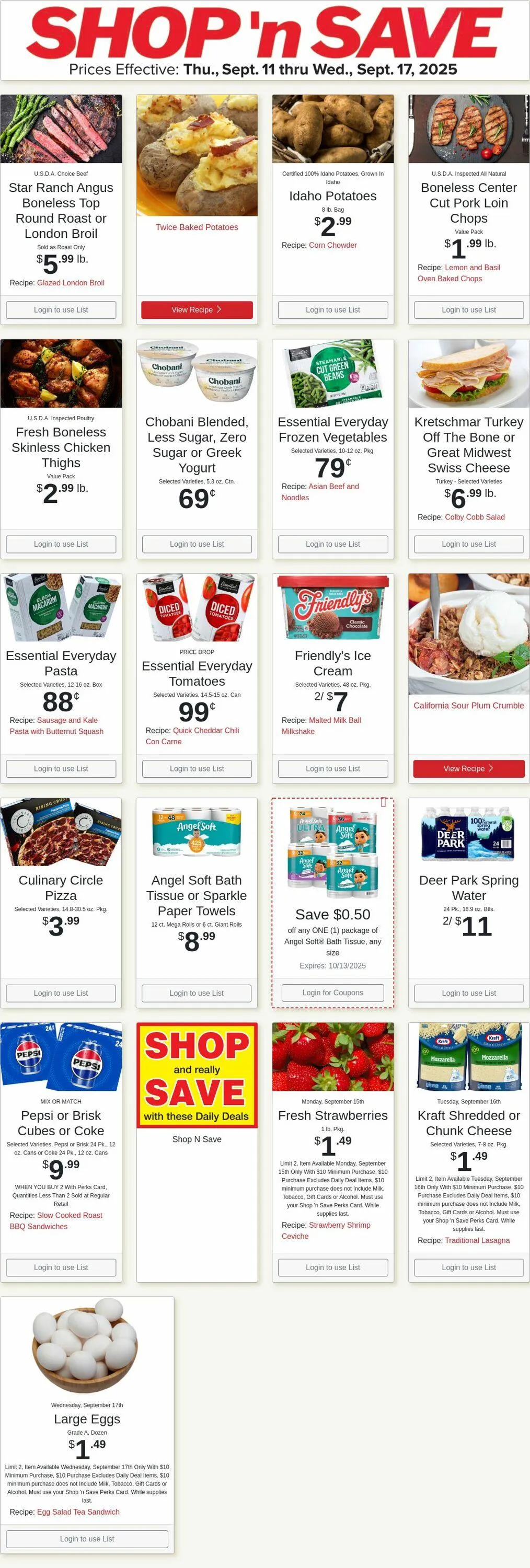 Weekly ad Shop'n Save from September 15 to September 21 2025 - Page 1