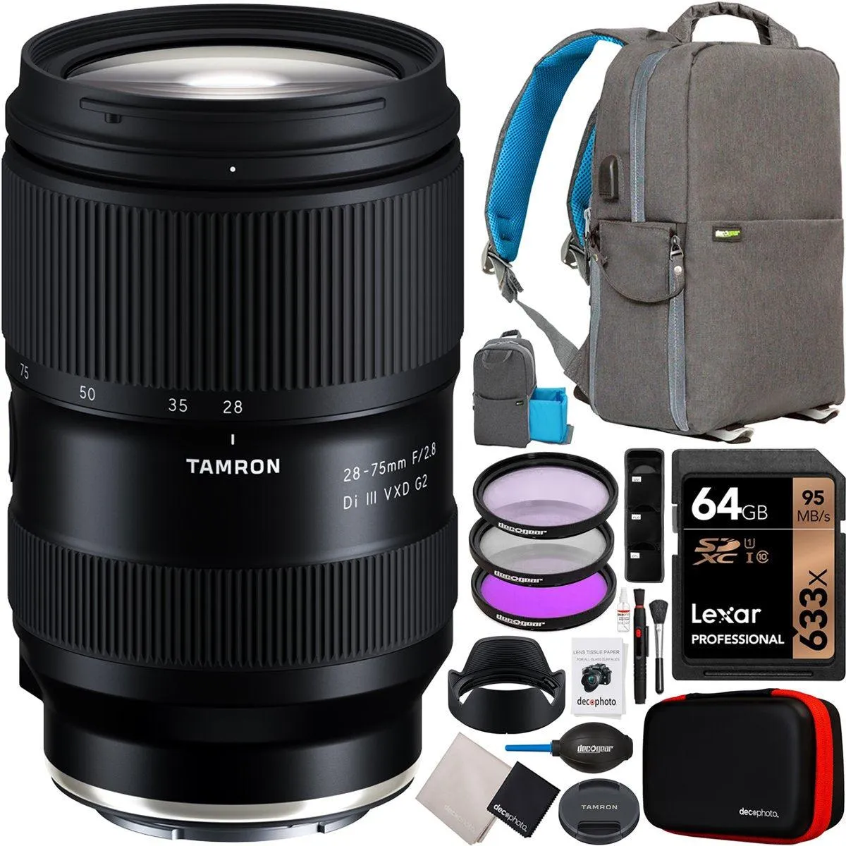Tamron 28-75mm F/2.8 Di III VXD G2 Lens A063 for Sony E-Mount Full Frame Bundle