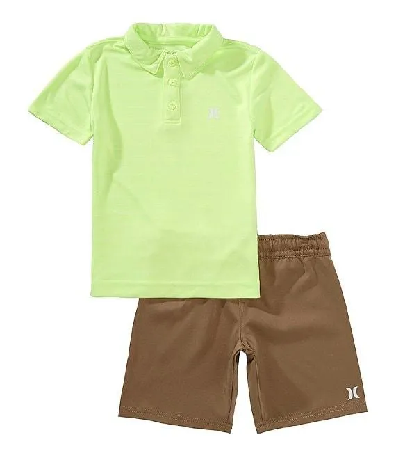 Little Boys Short Sleeve Belmont H20-Dri Polo Shirt & Coordinating Shorts Set