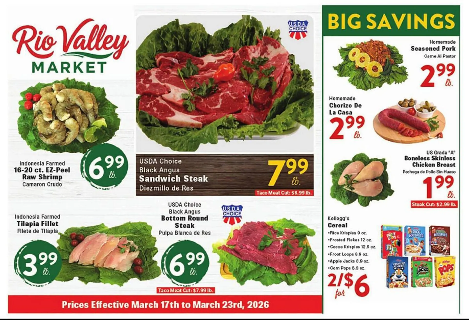 Weekly ad Rio Valley Market weekly ad from March 17 to March 23 2026 - Page 1