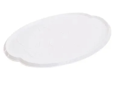 Van Ness Cat Dinner Mat, White, Small, 17 1/4" x 11 5/8"