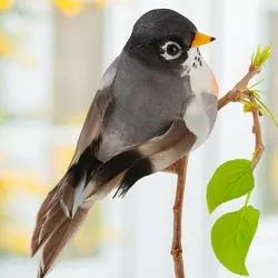 Artificial American Robin Mushroom Bird