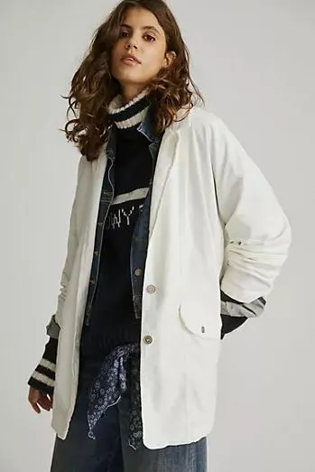 Pilcro Washed Corduroy Blazer