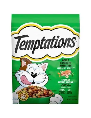 Temptations Seafood Medley Flavor Adult Dry Cat Food, 13.5 Pounds