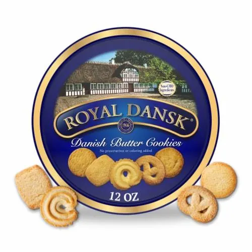 Royal Dansk Danish Butter Cookies, Premium Assorted Cookies in Gift Tin