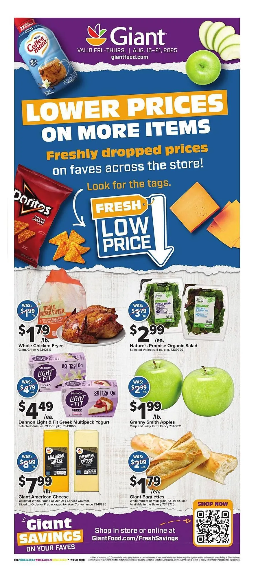 Weekly ad Giant Food Weekly Ad from August 15 to August 21 2025 - Page 1