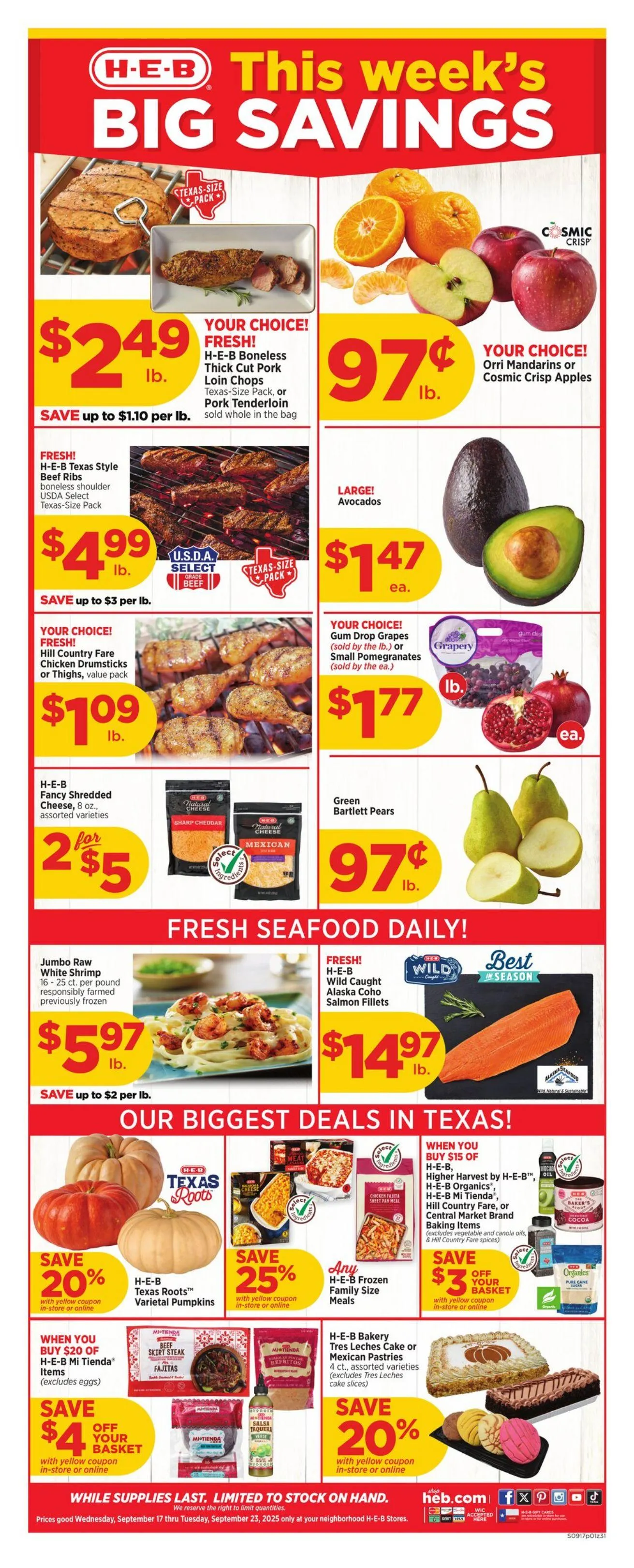 Weekly ad H-E-B Current weekly ad from September 17 to September 23 2025 - Page 1