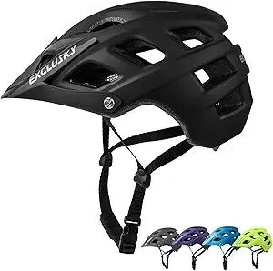 Exclusky Bike Helmet Mountain Bike Helmet for Adults Lightweight MTB Cycling Helmet for Men Women Adjustable Bicycle Helmet with Visor