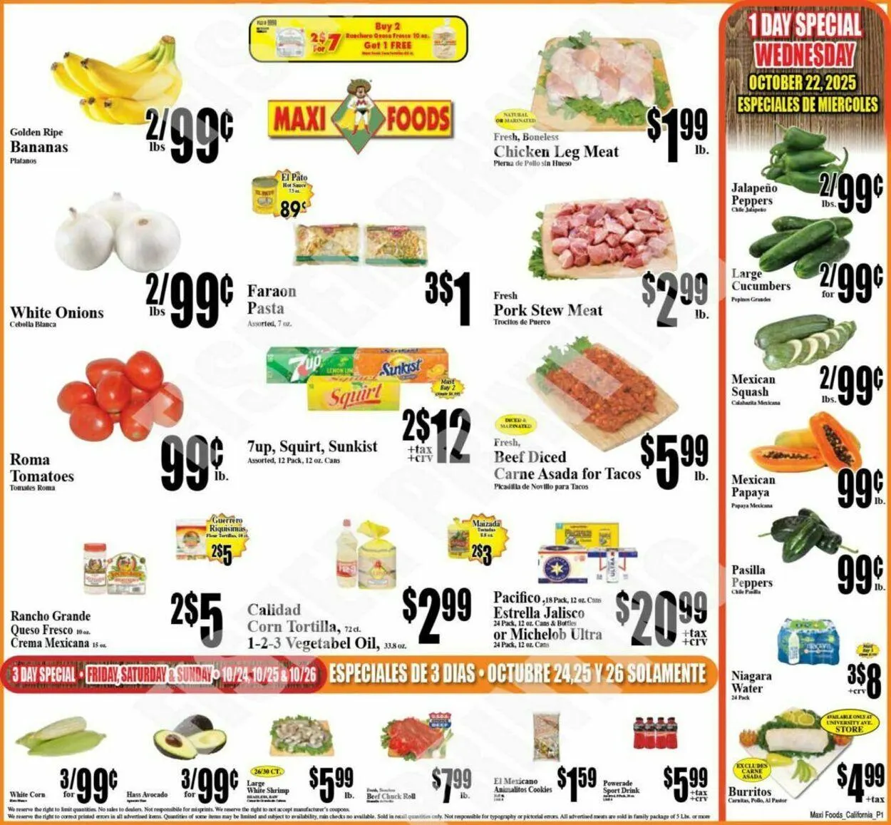 Weekly ad Maxi Foods Current weekly ad from October 22 to October 28 2025 - Page 1