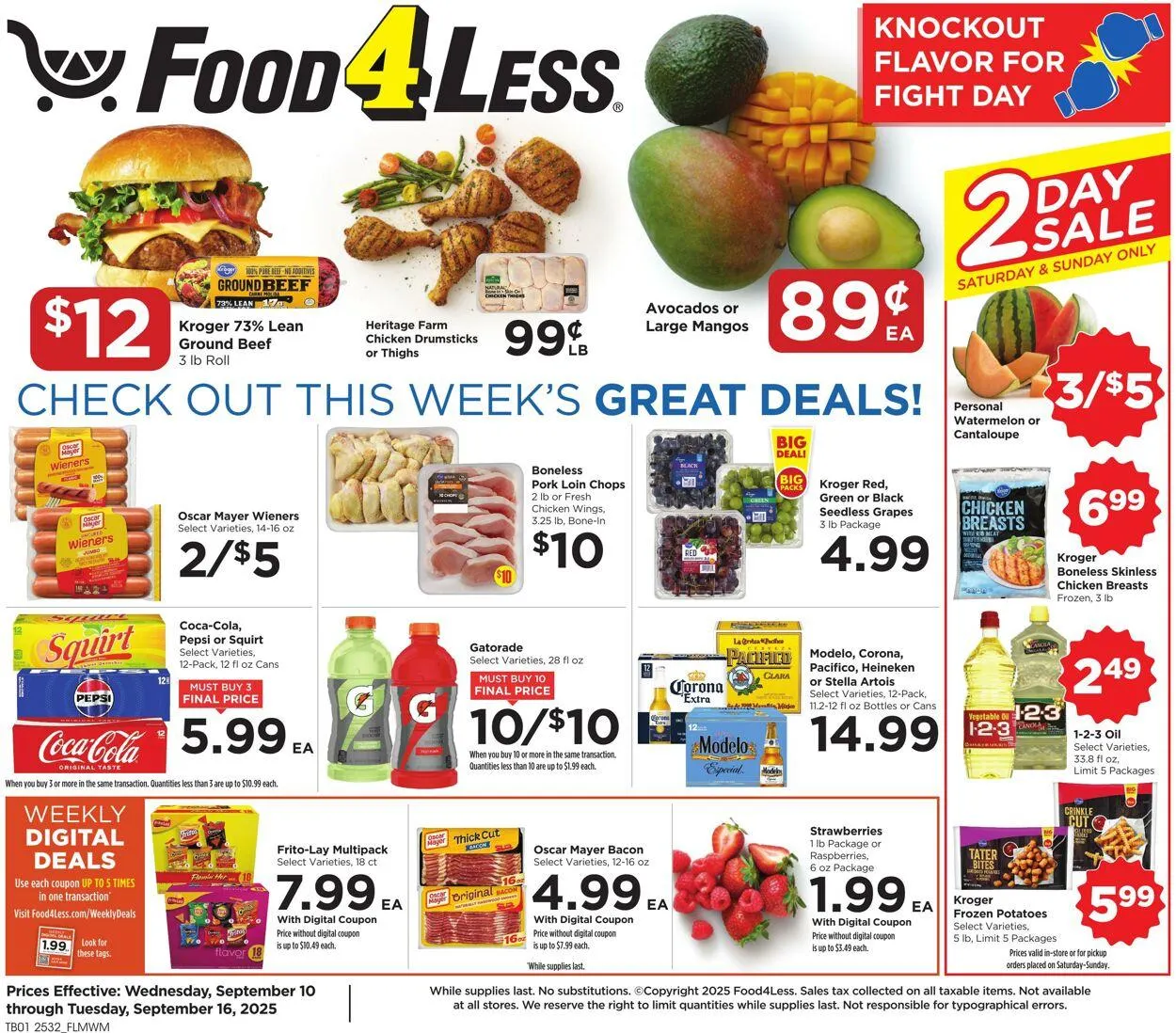 Weekly ad Food 4 Less from September 10 to September 16 2025 - Page 1