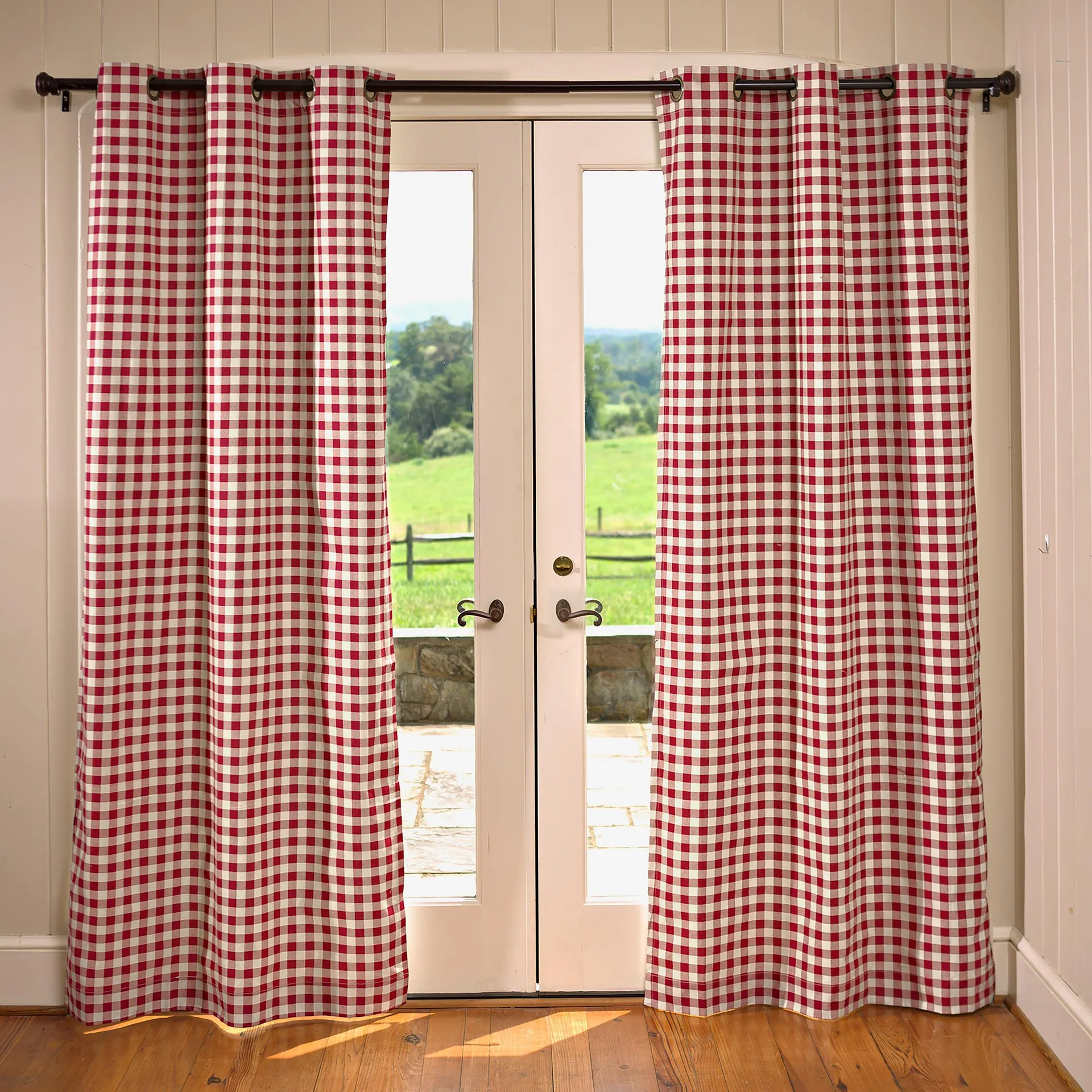 Thermalogic™ Check Grommet-Top Curtain Pair, 84"L