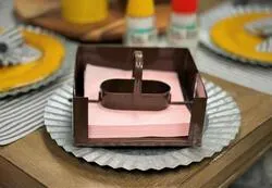 Brown Salt and Pepper Napkin Holder