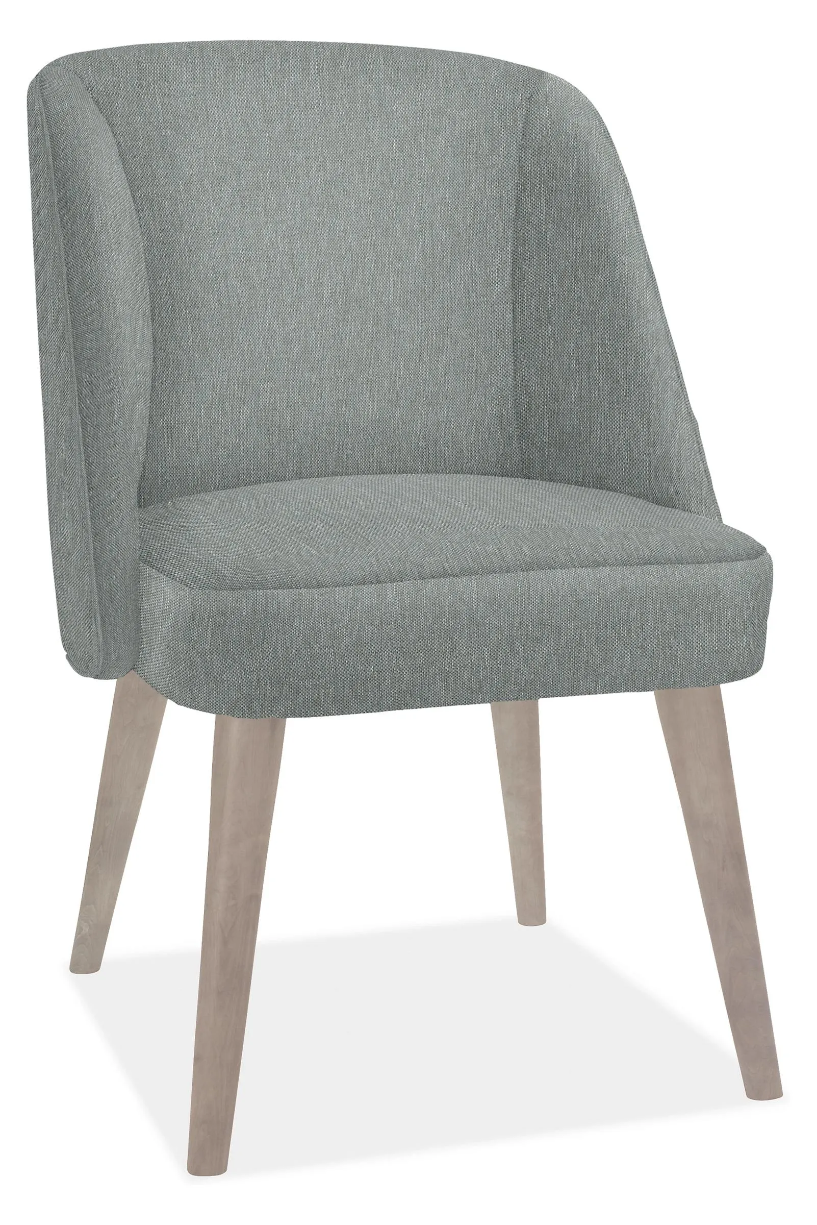Cora Side Chair in Sumner Steel with Shell Legs