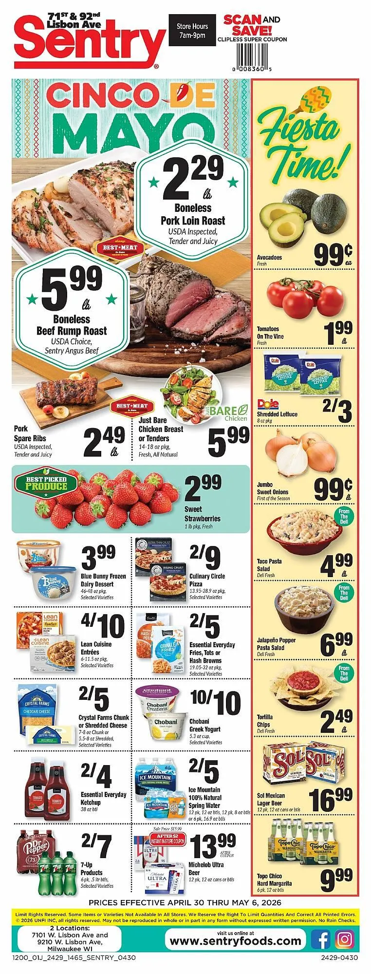 Weekly promotion Sentry weekly ad spanning from April 30 to May 6 2026 - Page 1 for Catalogue 365