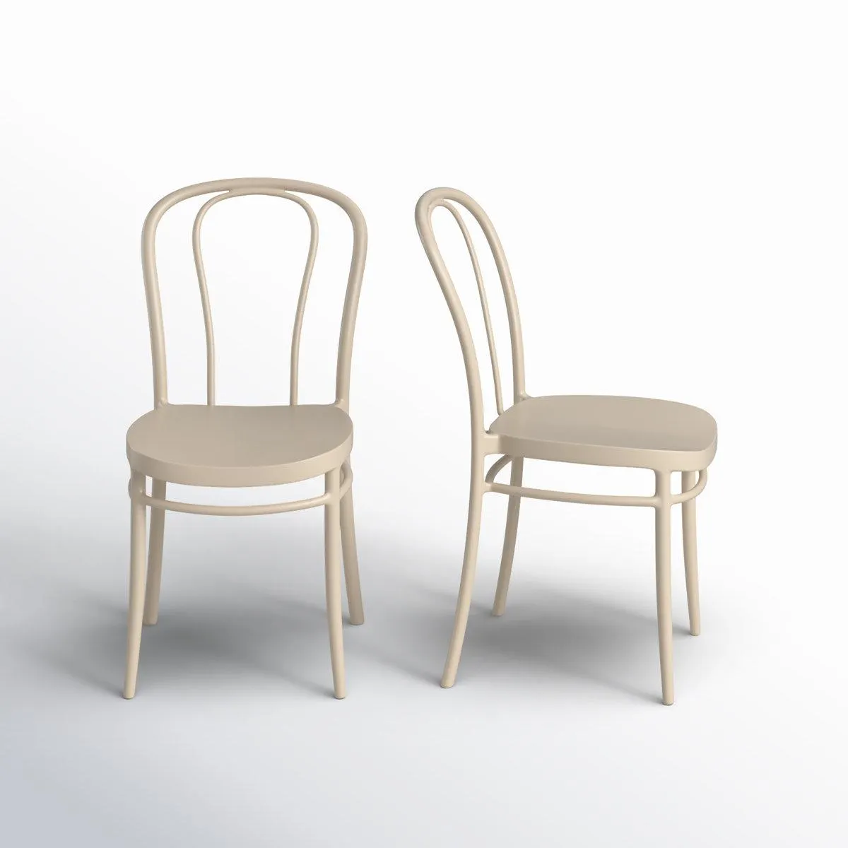 Farrah Outdoor Stacking Dining Side Chair (Set of 2)