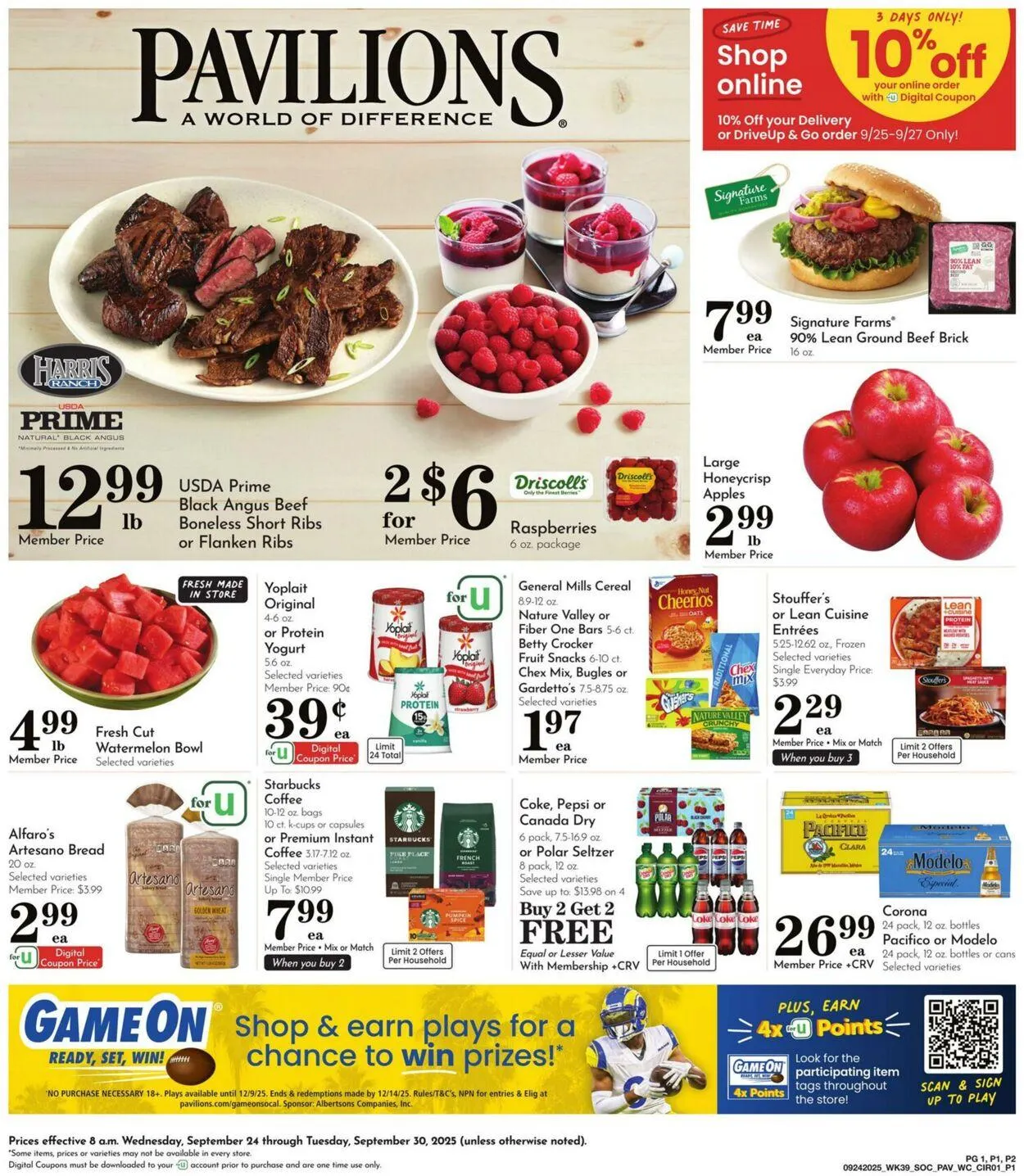 Weekly ad Pavilions from September 24 to September 30 2025 - Page 1