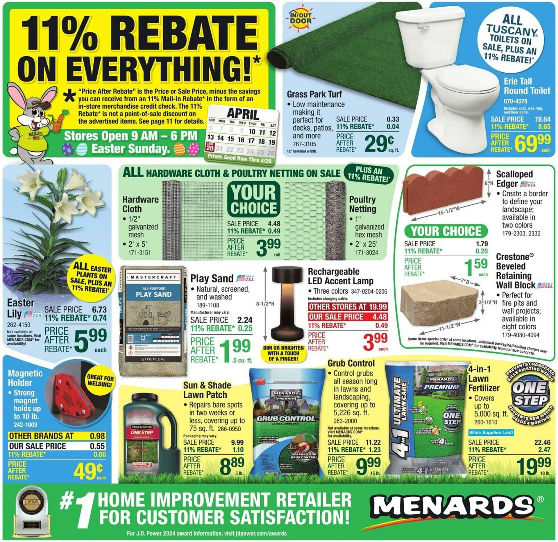 Weekly ad Menards Weekly Ad from April 9 to April 20 2025 - Page 1