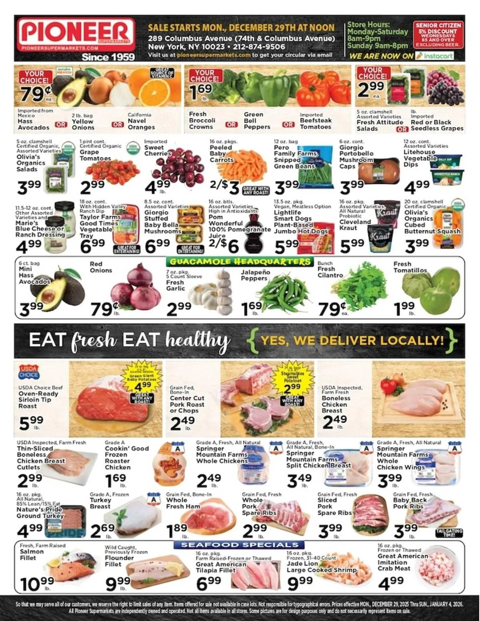 Weekly ad Pioneer Supermarkets weekly ad from December 29 to January 4 2026 - Page 1