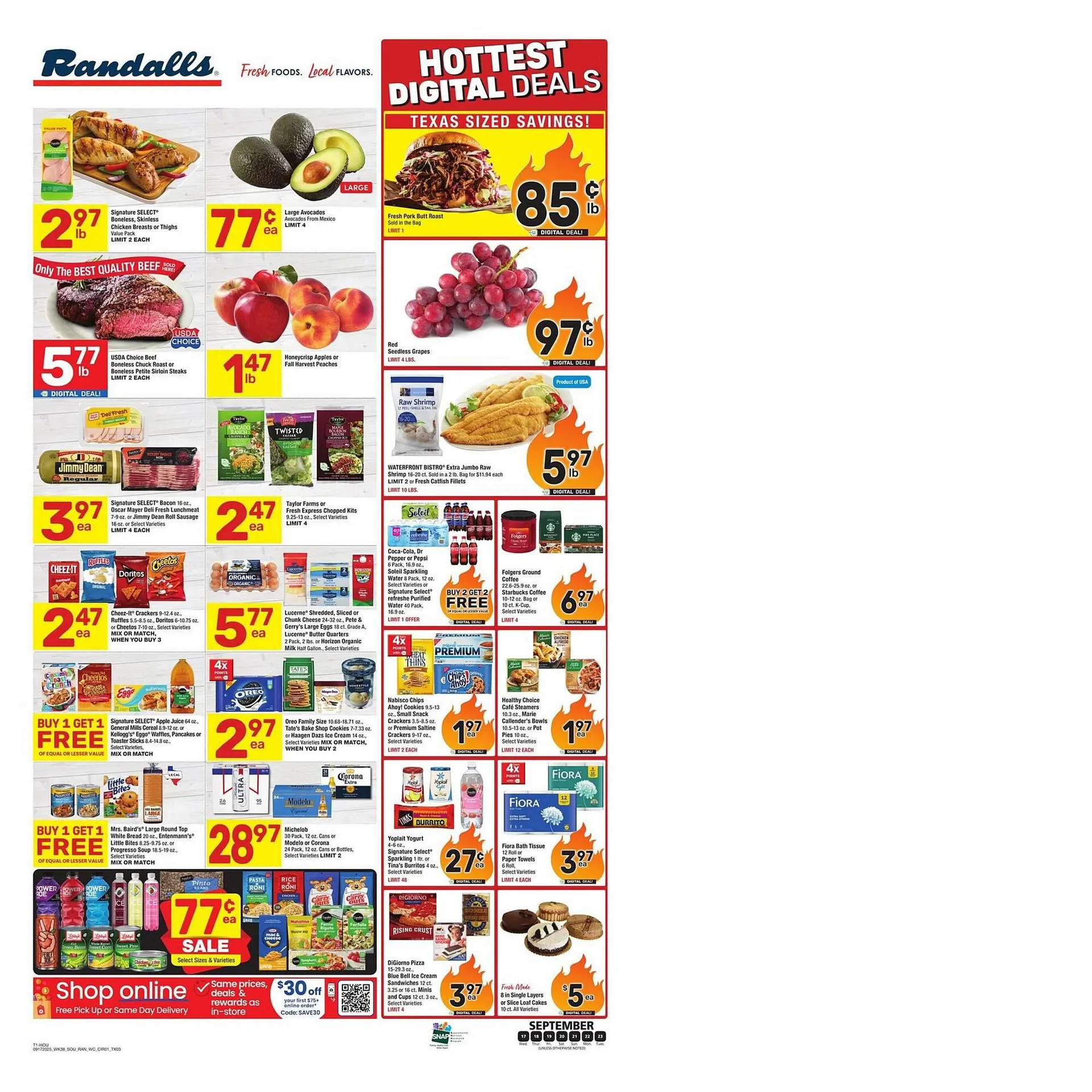 Weekly ad Randalls weekly ad from September 17 to September 23 2025 - Page 1